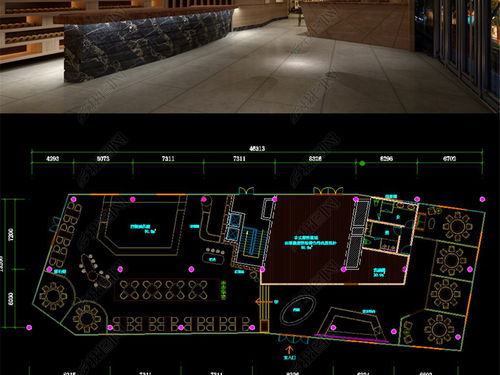 精品特色餐饮空间CAD施工图与效果图设计平面图全解析